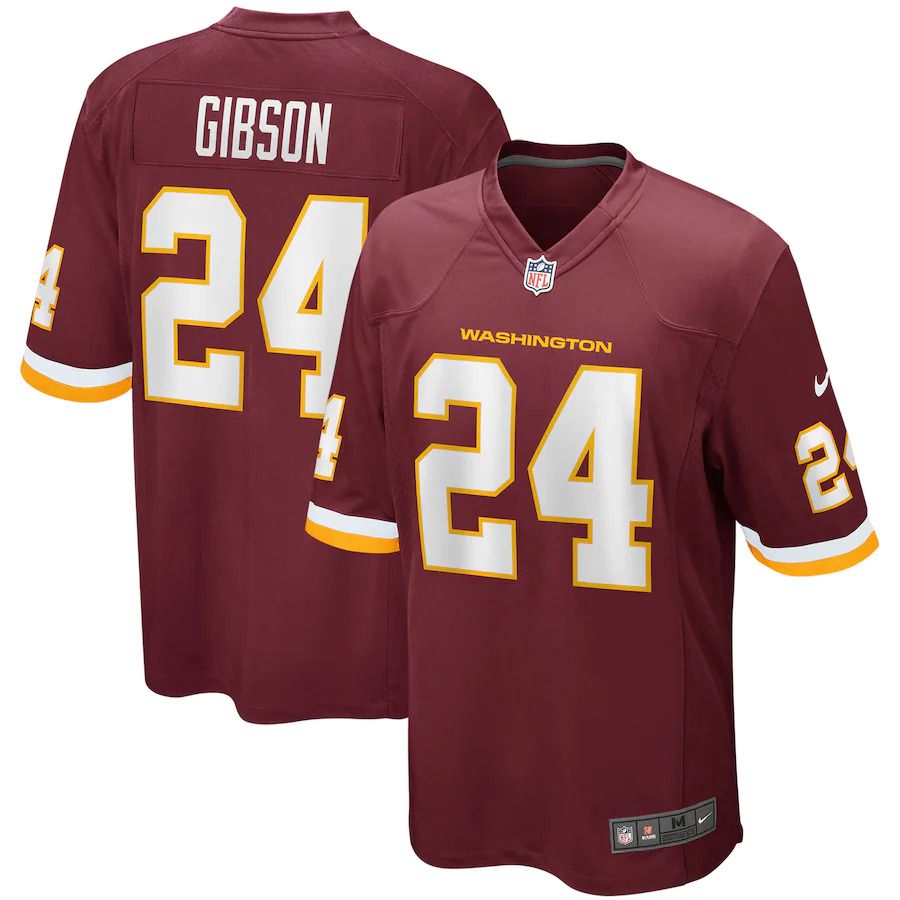 Men Washington Redskins #24 Antonio Gibson Nike Burgundy Game NFL Jersey->tennessee titans->NFL Jersey